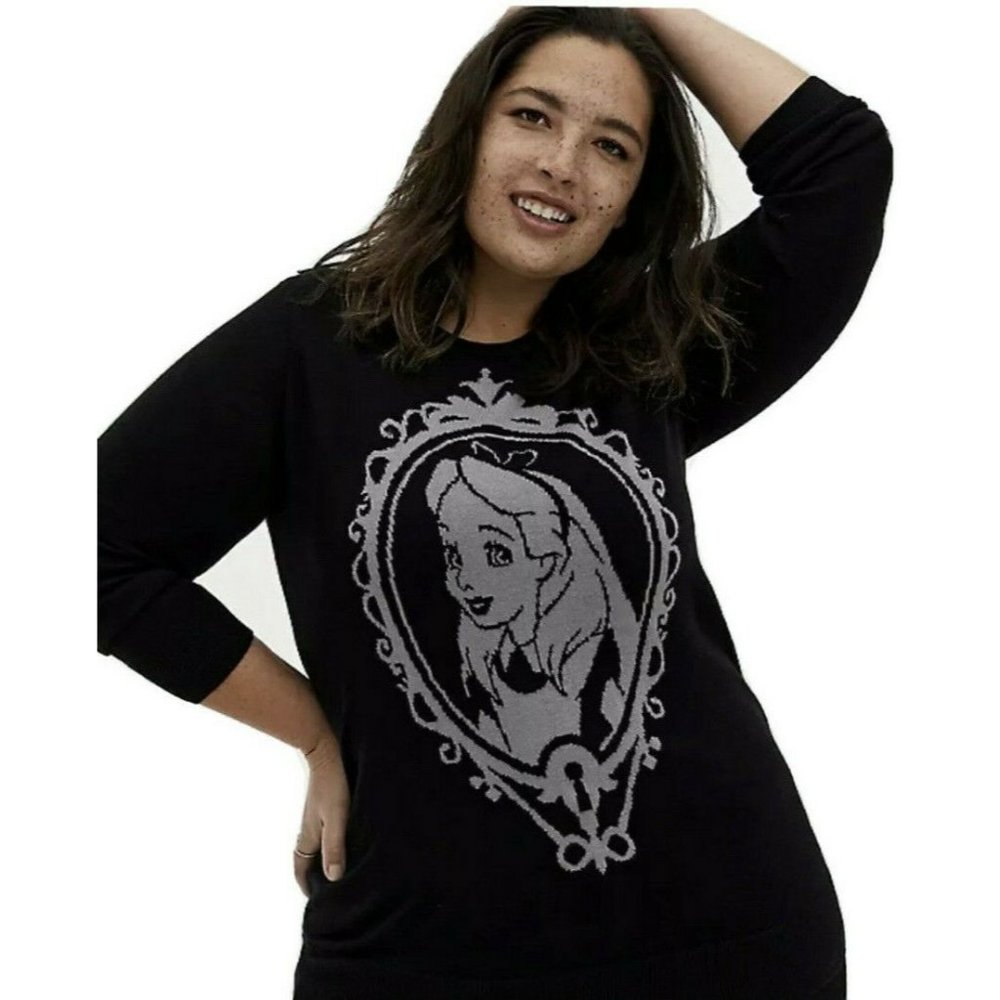 NEW Torrid Disney Alice In Wonderland Sweater Plus